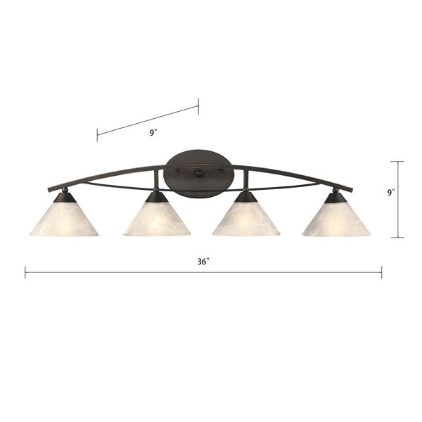 Elysburg 36'' Wide 4-Light Vanity Light - Oil Rubbed Bronze