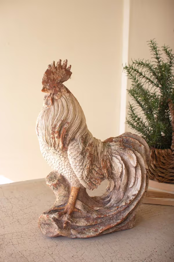 Faux Concrete Rooster