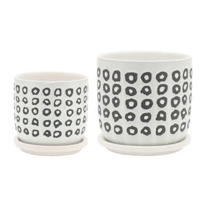 ELDONLAKE SET OF 2 BLACK PLANTER 6 (IN) 1