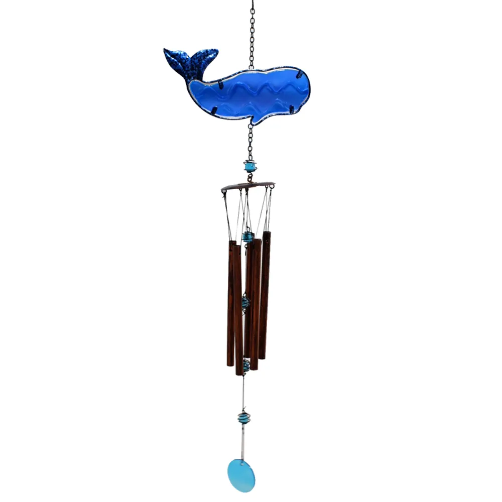28" WHALE WINDCHIME DECOR