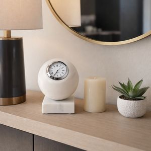 RUEWOOD WHITE CLOCK 6 (IN) 12
