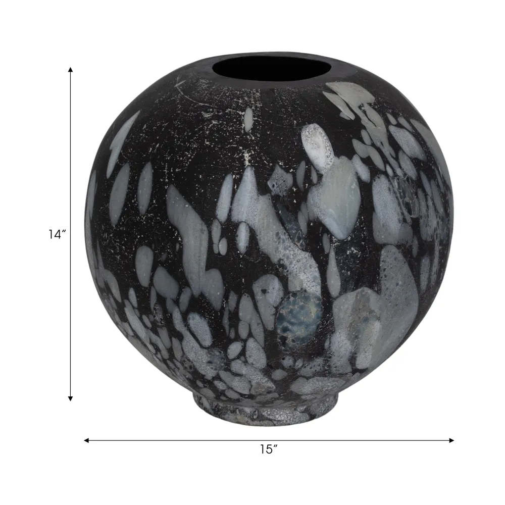 LAYLAHOLM GRAY GLASS VASE 14 (IN)