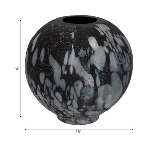 LAYLAHOLM GRAY GLASS VASE 14 (IN) 8