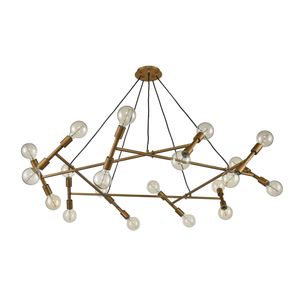 Guesting 54'' Wide 20-Light Chandelier - Antique Brass 2