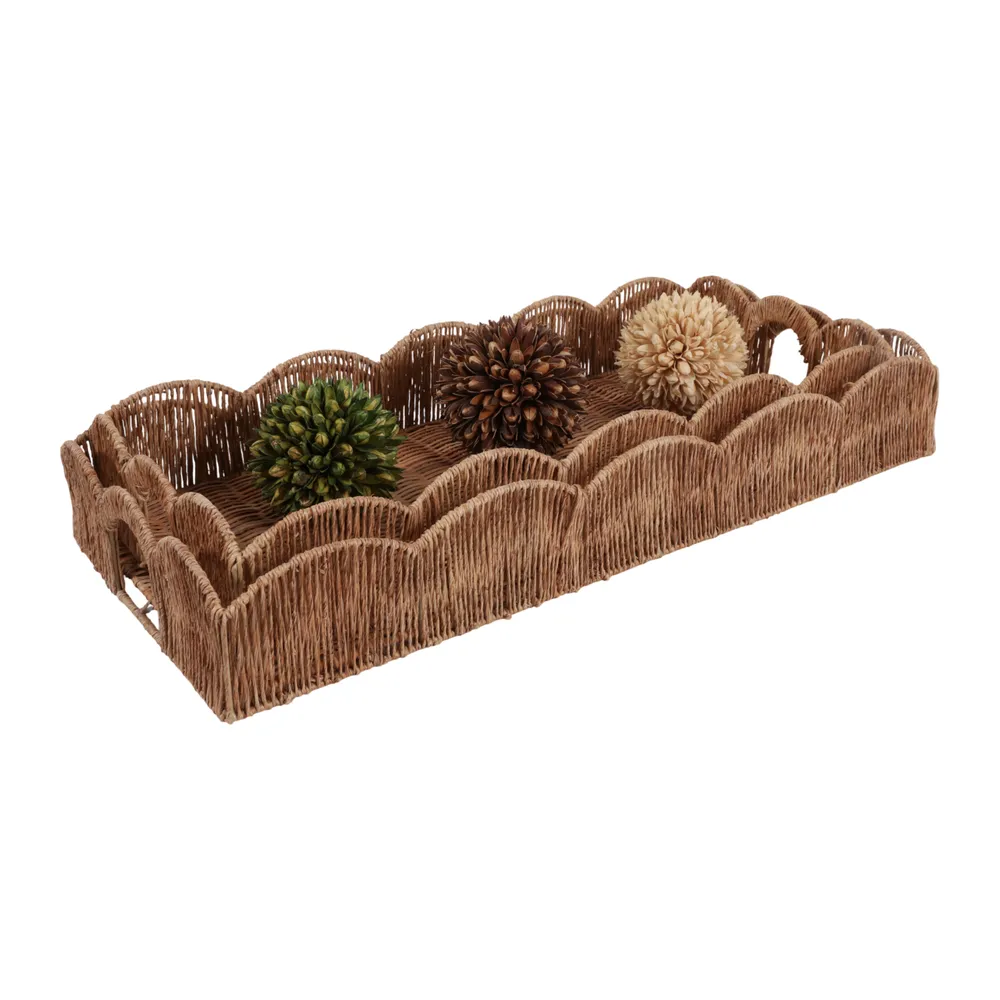 YATESGROVE SET OF 2 BROWN TRAY 4 (IN)