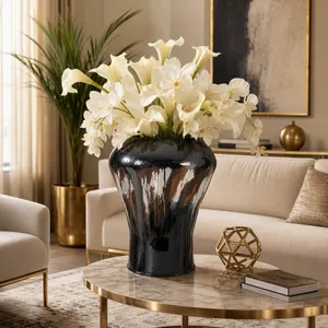 ANTONMILL BLACK VASE 25 (IN) 12