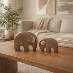 HESTONFORD SET OF 2 BROWN DECOR 4 (IN) 9