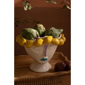 Ceramic Head Vase with Lemons 5