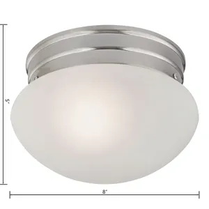 Elowen 8'' Wide 1-Light Flush Mount - Brushed Nickel 2