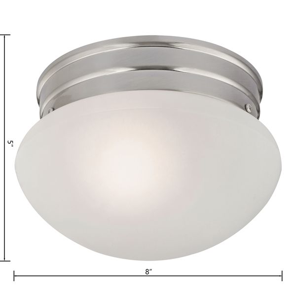 Elowen 8'' Wide 1-Light Flush Mount - Brushed Nickel