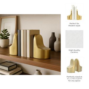 ORRBAY SET OF 2 GOLD BOOKENDS 7 (IN) 10