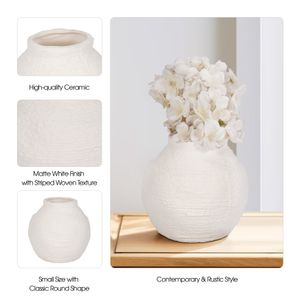 DENNINGHOLM WHITE VASE 7 (IN) 10