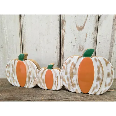Enamel Pumpkin Trio 15.5x6in