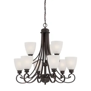 Haven 28.5'' Wide 9-Light Chandelier - Espresso 1