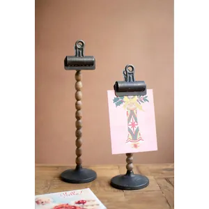 Set of 2 Clips with Beaded Stem 4