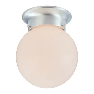 Orb 6'' Wide 1-Light Flush Mount - Brushed Nickel 1