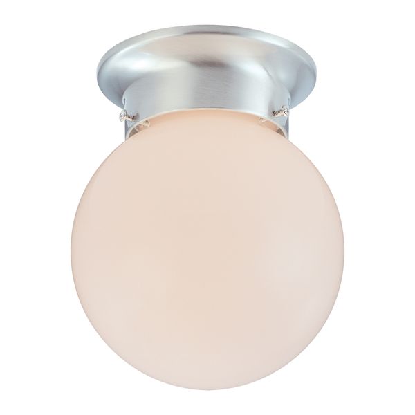 Orb 6'' Wide 1-Light Flush Mount - Brushed Nickel