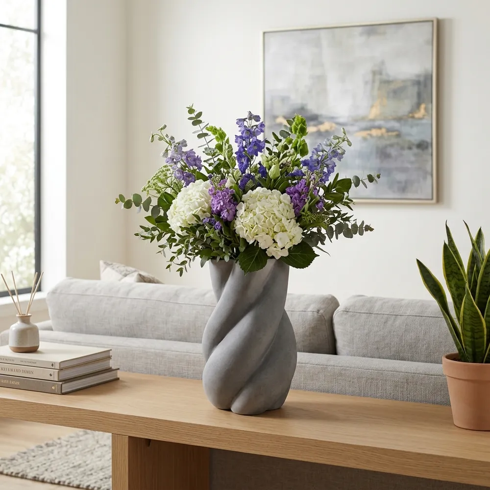 BROGANCREST GRAY VASE 15 (IN)