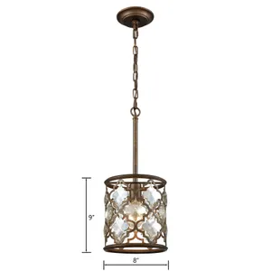 Armand 8'' Wide 1-Light Mini Pendant - Weathered Bronze 2