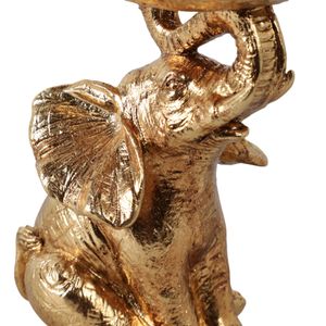 6X5" BOWL ON ELEPHANT TRUNK, GOLD 8