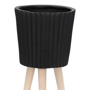 GLASTONCREST SET OF 2 BLACK PLANTER 21 (IN) 7