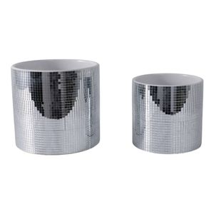 NORMACLIFF SET OF 2 SILVER PLANTER 7 (IN) 4