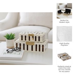 CHLOETON SET OF 2 BROWN BOXES 5 (IN) 10