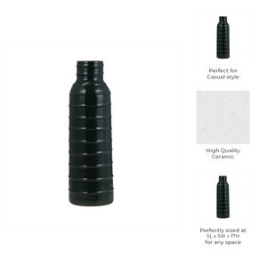 CER, 17"H TRIBAL VASE, FOREST GREEN 11