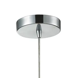 Watersphere 10'' Wide 1-Light Mini Pendant - Polished Chrome with Amber 3