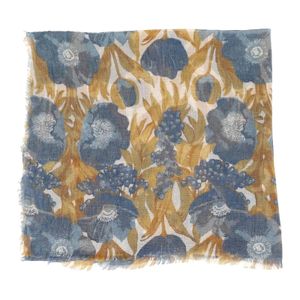Icelandic Poppies Blue Featherweight Scarf 6