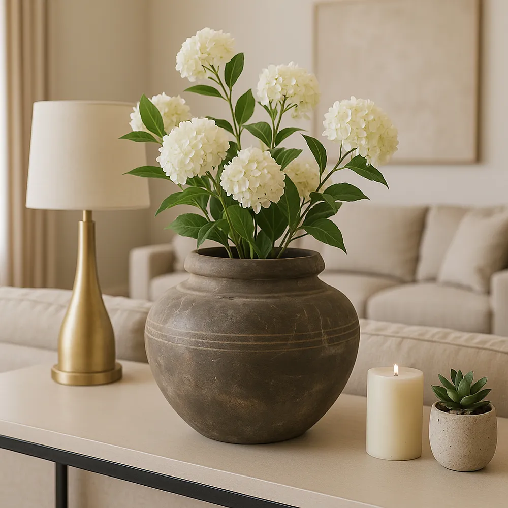 CLOVERHAM BROWN VASE 9 (IN)