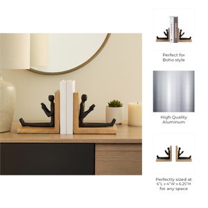 NICOLEMILL SET OF 2 BROWN BOOKENDS 7 (IN) 9