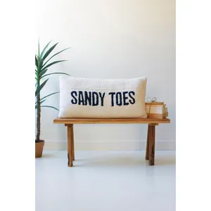 Sandy Toes Hand-Hooked Pillow 6