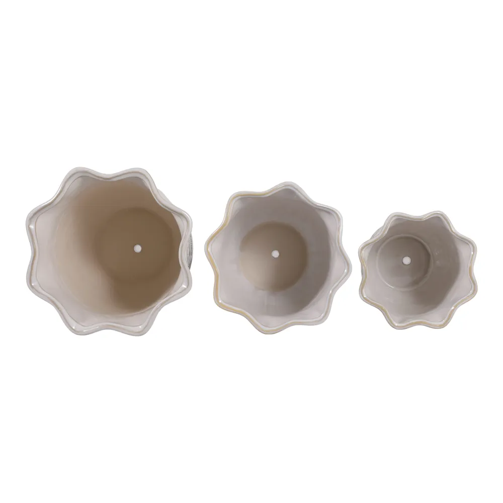 CLAYBROOK SET OF 3 IVORY PLANTER 9 (IN)