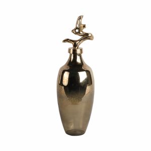 BRAMRUN GOLD GLASS VASE 16 (IN) 5