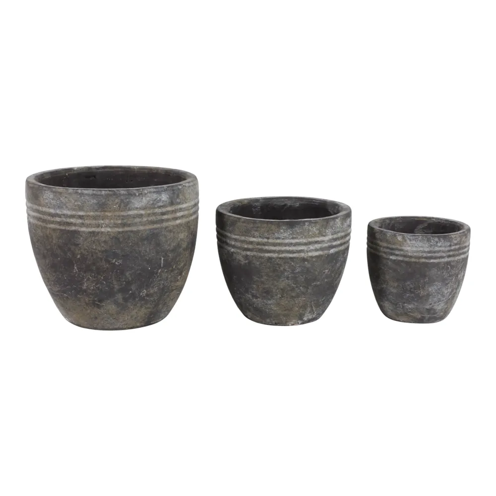 EDGEGATE SET OF 3 BROWN PLANTER 8 (IN)