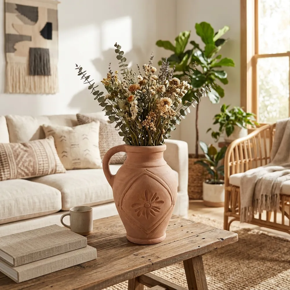 GAVIN RED VASE 13 (IN)