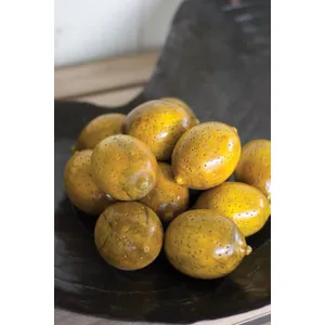 One Dozen Hand-Carved Wooden Lemons 2