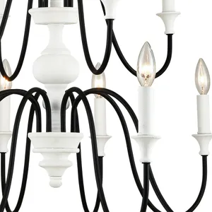 Val de Loire 36″ Wide 12-Light Chandelier - White 4