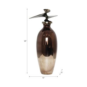 CEDARFORD BRONZE GLASS VASE 20 (IN) 9