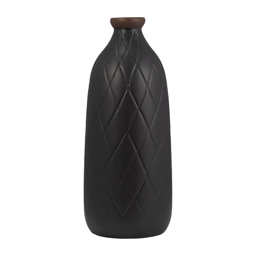 EMMONSFORD BLACK VASE 16 (IN)