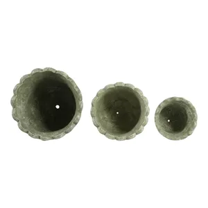 CASPERBROOK SET OF 3 GREEN PLANTER 13 (IN) 8