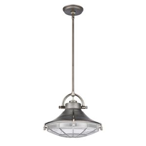 Urbanite 13'' Wide 1-Light Pendant - Weathered Zinc 2