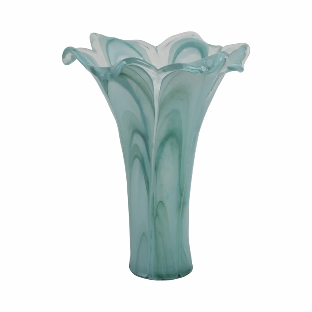 HARDENPORT BLUE GLASS VASE 15 (IN)