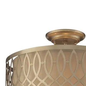 Estonia 16'' Wide 3-Light Semi Flush Mount - Aged Silver 3