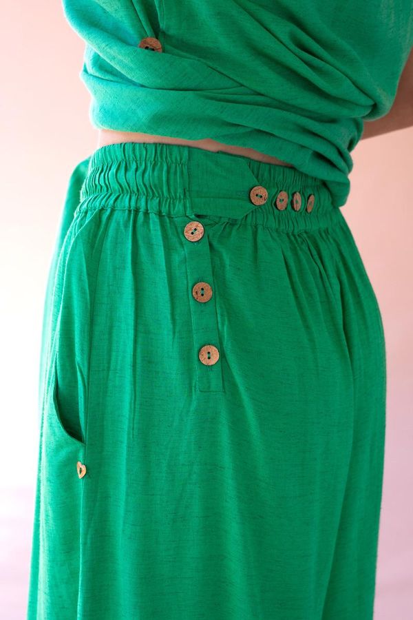 Sleeveless Split-Front Tunic / Kale