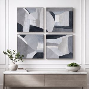 GAIGEOAK SET OF 4 BLACK ART 20 (IN) 10