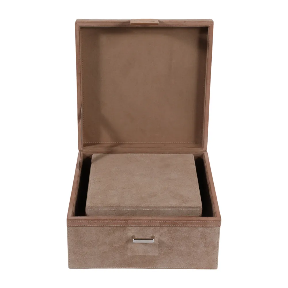 DEANLAND SET OF 2 TAN BOXES 5 (IN)