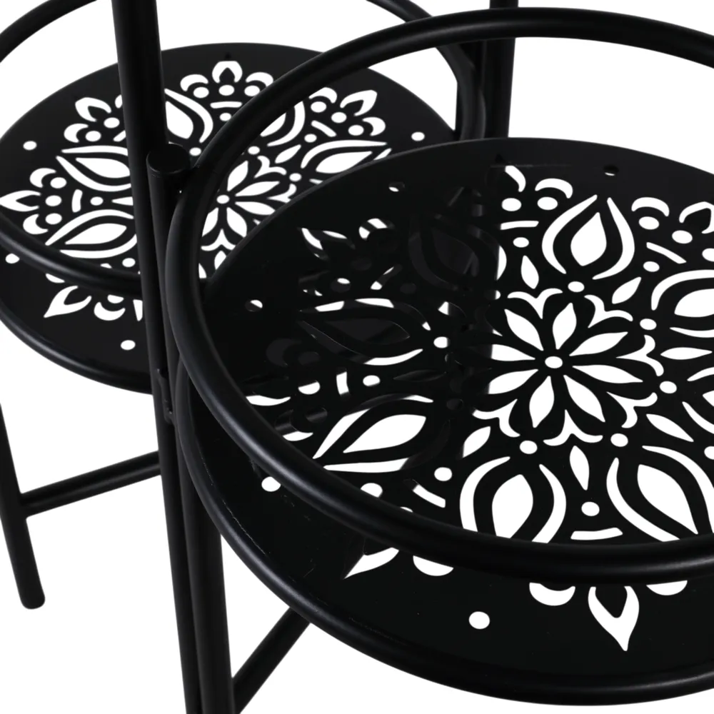 HALTONCROSS BLACK PLANT STAND 22 (IN)