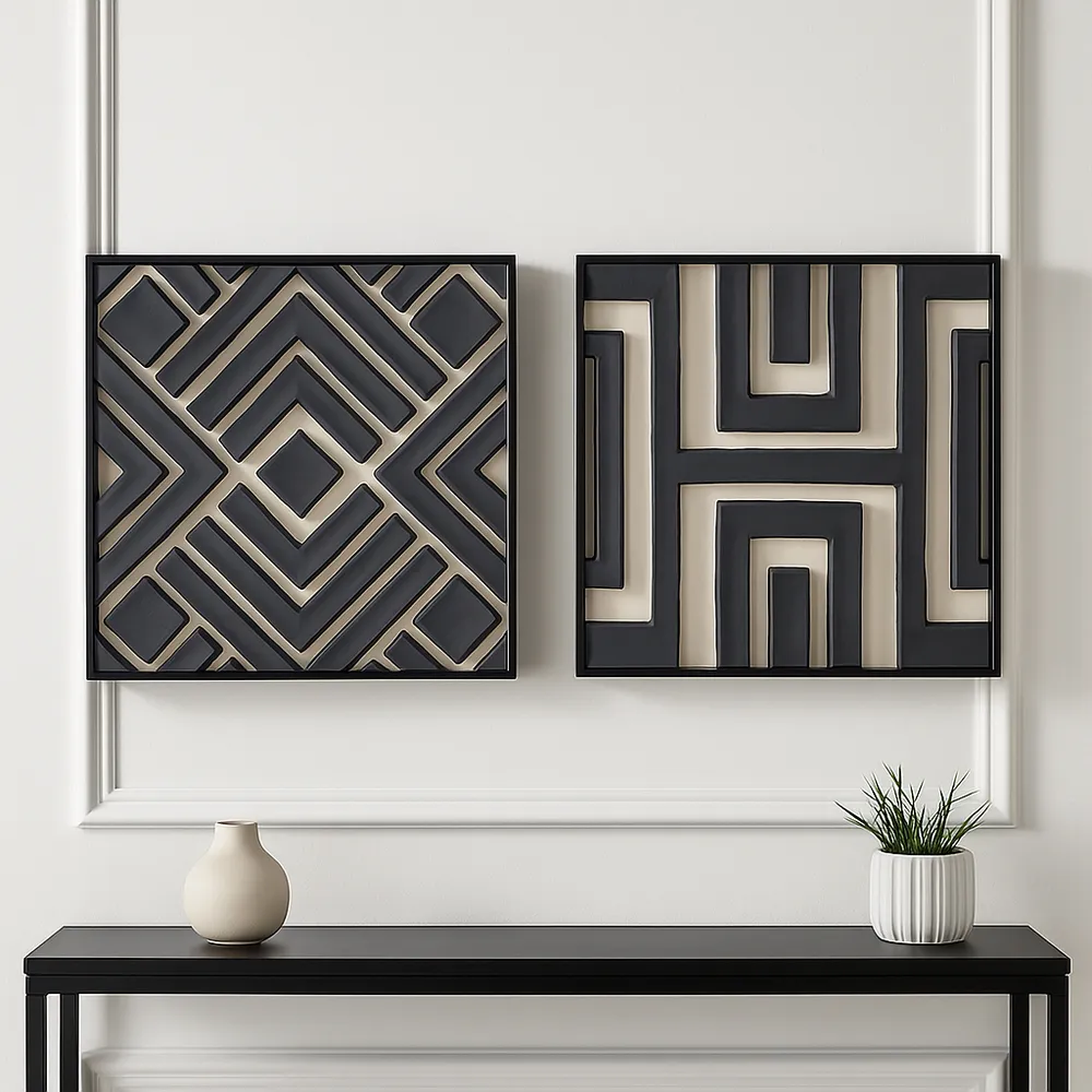 HALEHAVEN SET OF 2 BLACK ART 20 (IN)